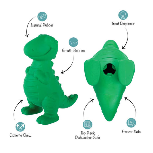 A T-RIFFIC TIME RUBBER DOG TOY