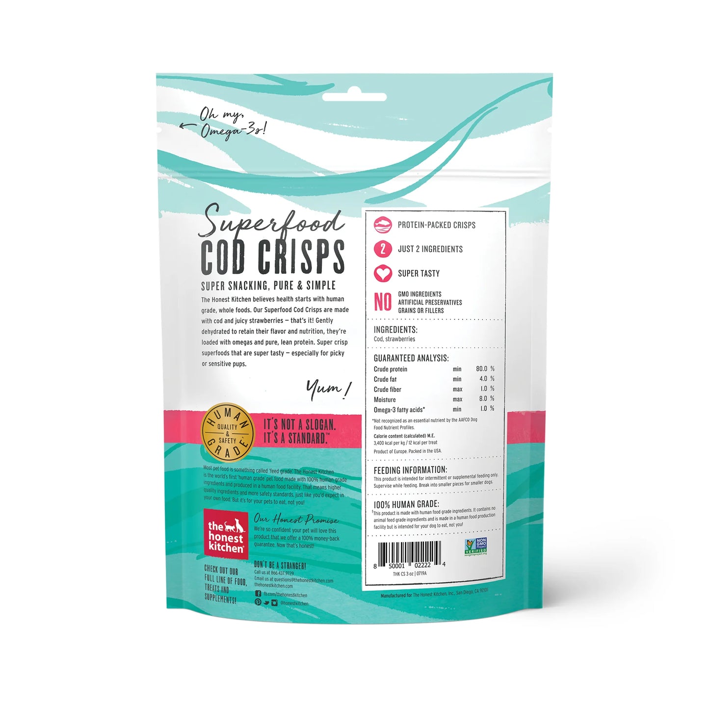 Cod & Strawberry Superfood Crips -3oz