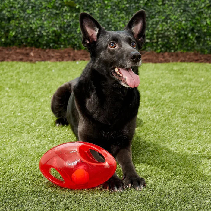 KONG Jumbler Football – Durable Squeaky Dog Toy for Fetch