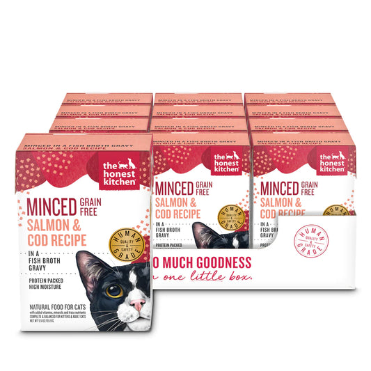 Minced Salmon & Cod for Cats -5.5oz