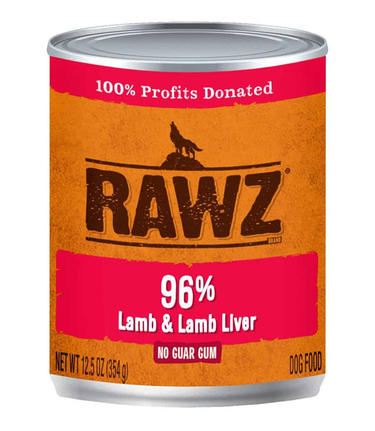 Rawz Lamb & Liver Pate Dog Cans -12.5oz