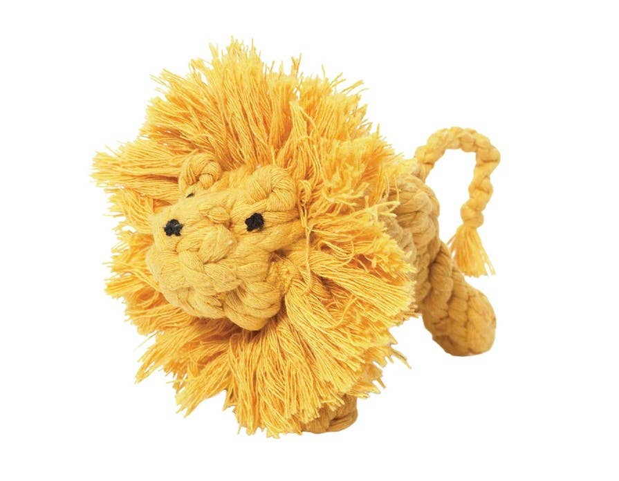 Jax & Bones Larry the Lion Rope Dog Toy Large 6"