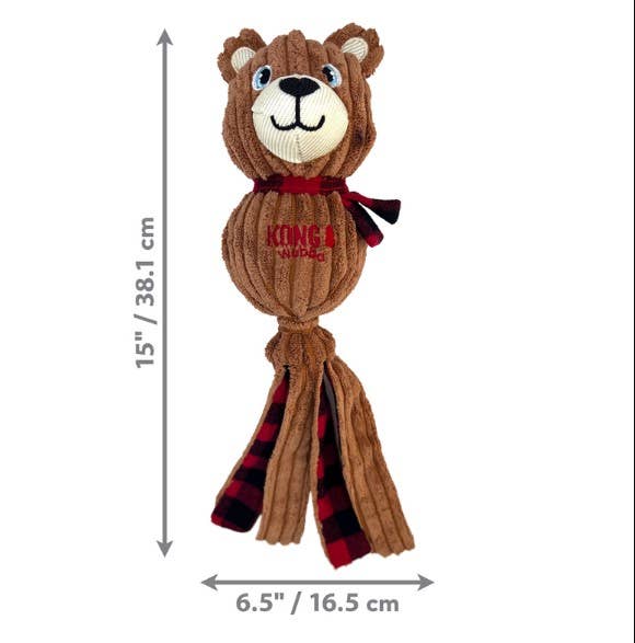 KONG Holiday Wubba™ Corduroy Bear Lg