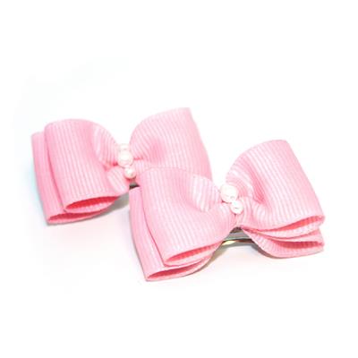 Light Pink Hair Bows -2 pack