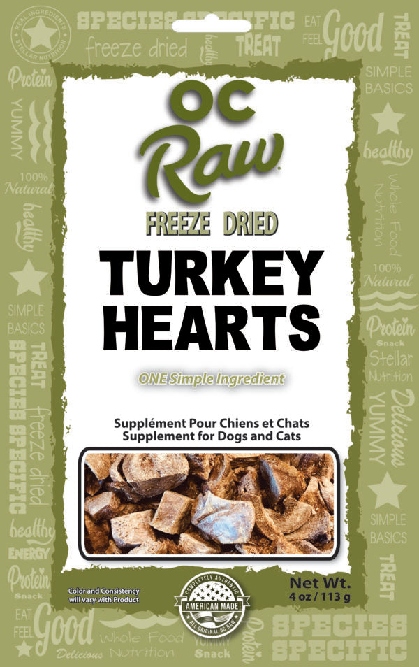 Freeze-Dried Turkey Hearts -4oz