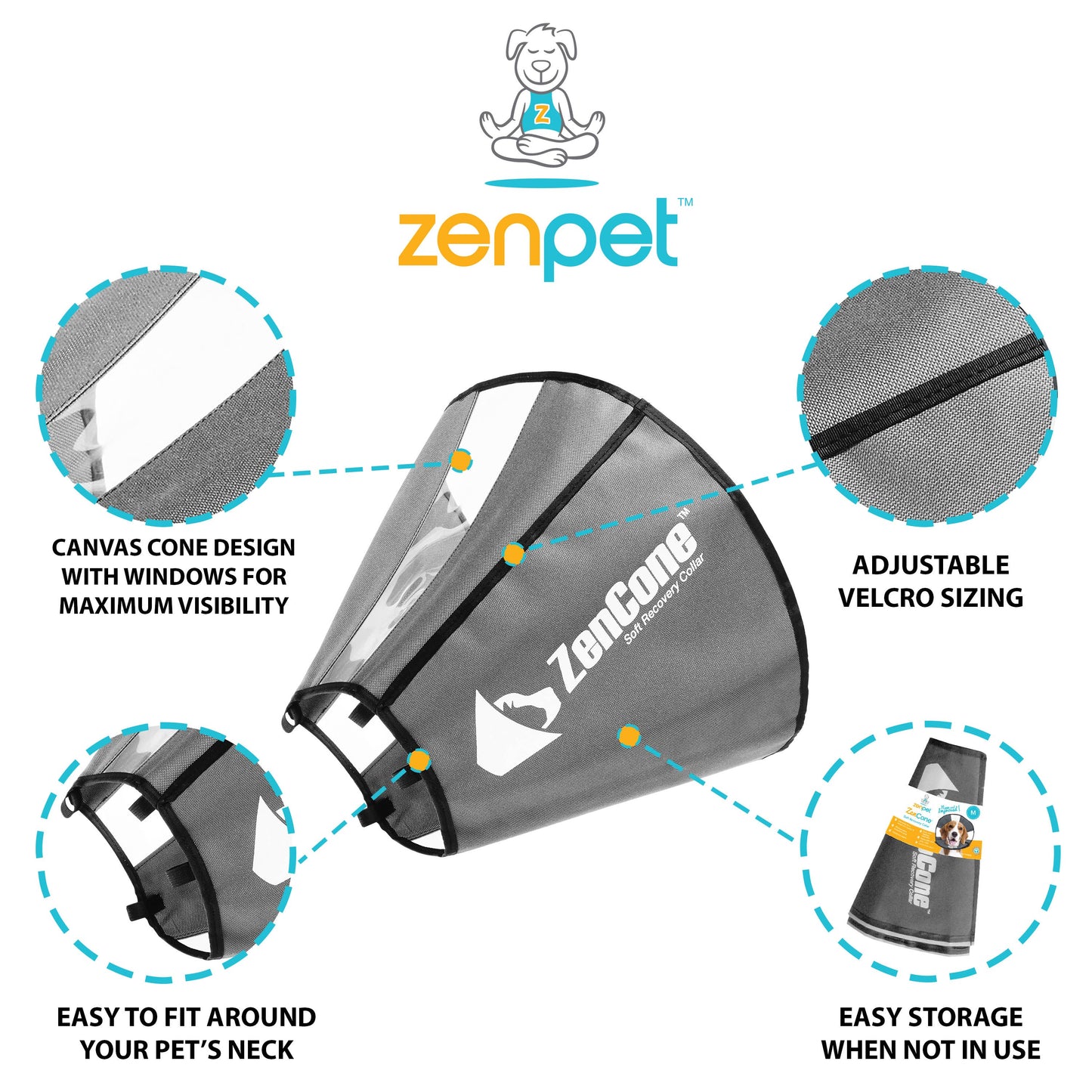 ZenCone - Soft Recovery Collar with Windows