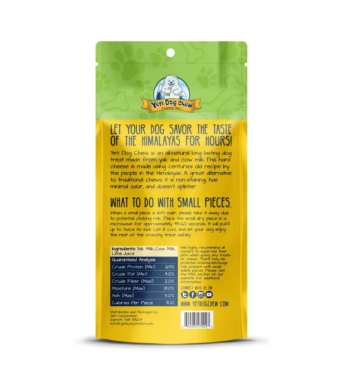 Yeti Dog Chew 1pc Medium Chew 2.5oz Bag