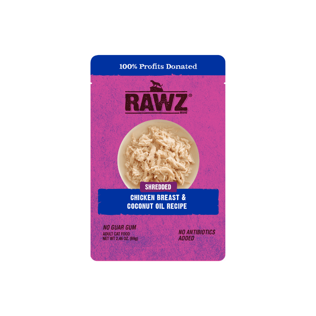 Rawz Shredded Chicken & Coconut Oil Cat Pouch