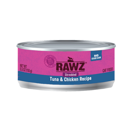 Rawz Shredded Tuna & Chicken Cat Cans -3oz