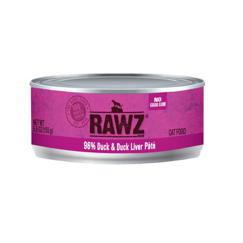 Rawz Duck & Duck Liver Pate Cat Cans -5.5oz