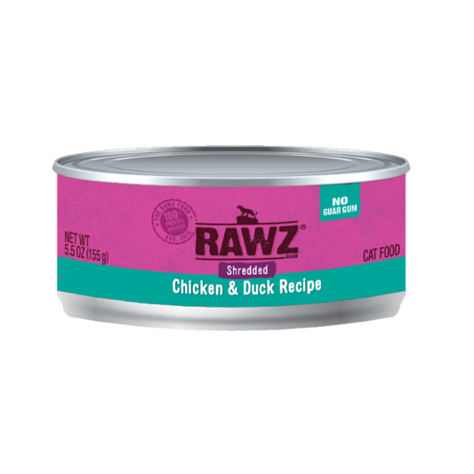 Rawz Shredded Chicken & Duck Cat Can -3oz