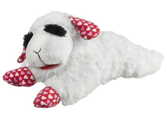 Multipet Valentine’s Day Lamb Chop Plush Dog Toy 10.5”