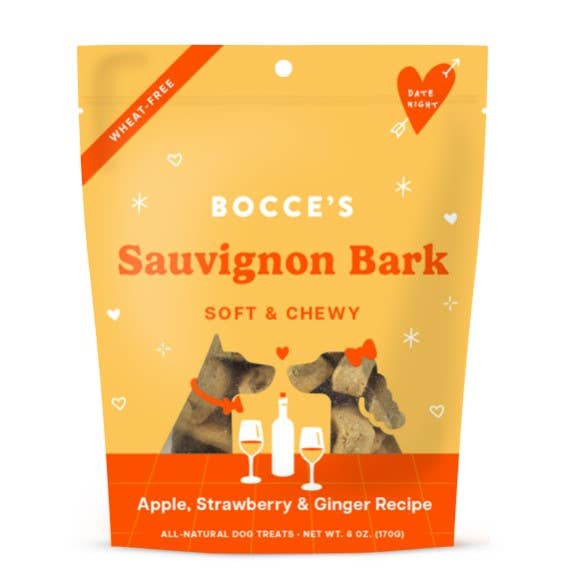 Bocces Bakery Date Night Sauvignon Bark Soft & Chewy Dog Treat