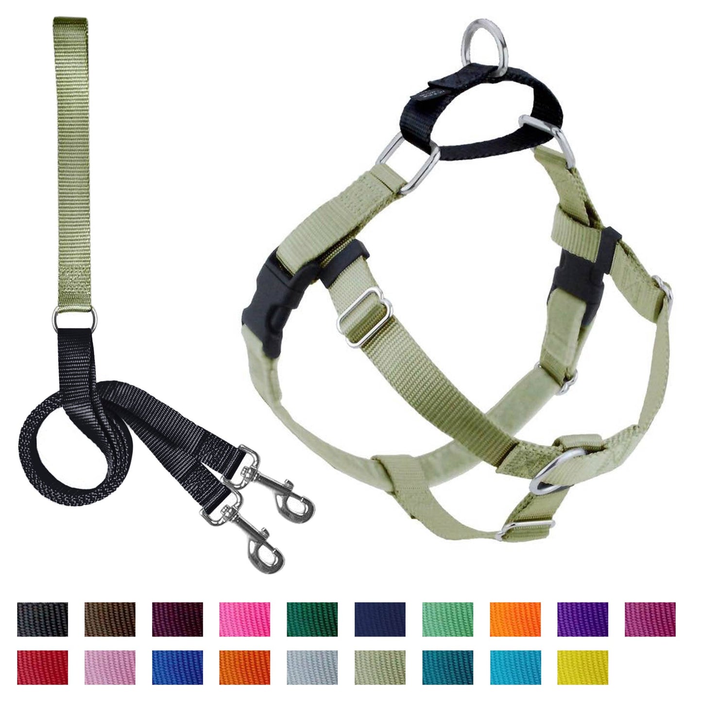 Tan Freedom No-Pull Dog Harness with Leash