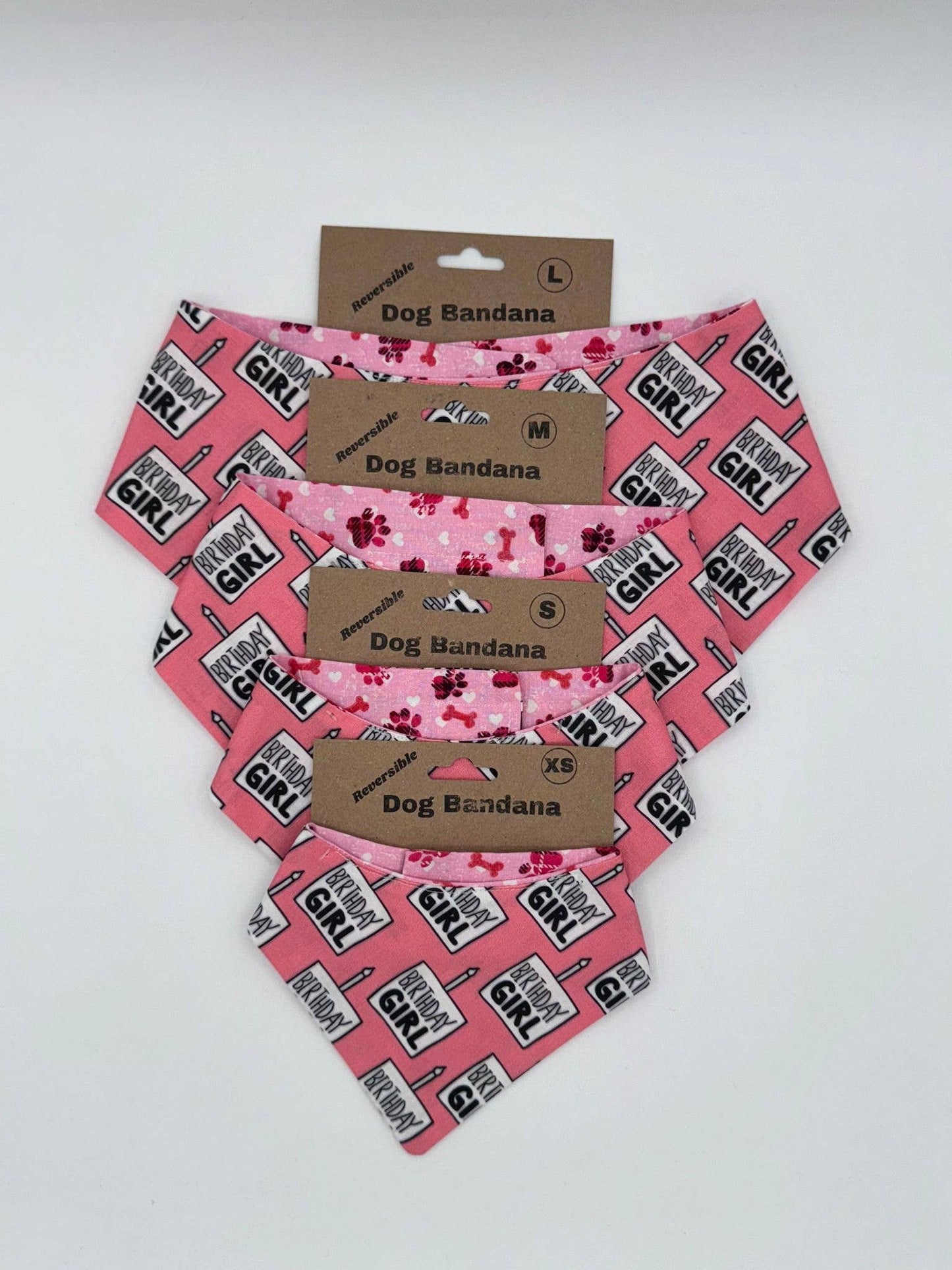 Birthday Girl Black Ink Reversible Bandana