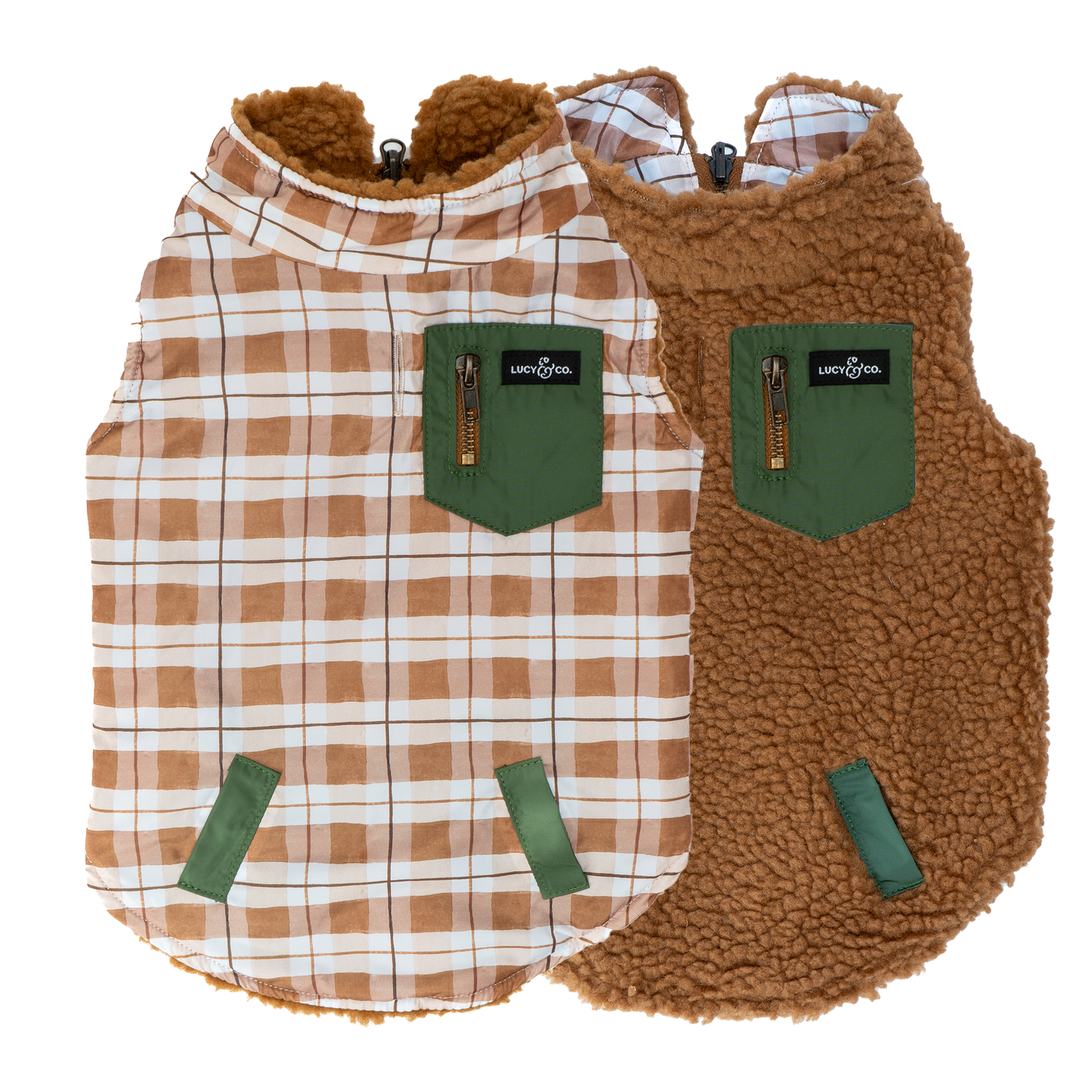 The Plaid Hike Reversible Teddy Vest