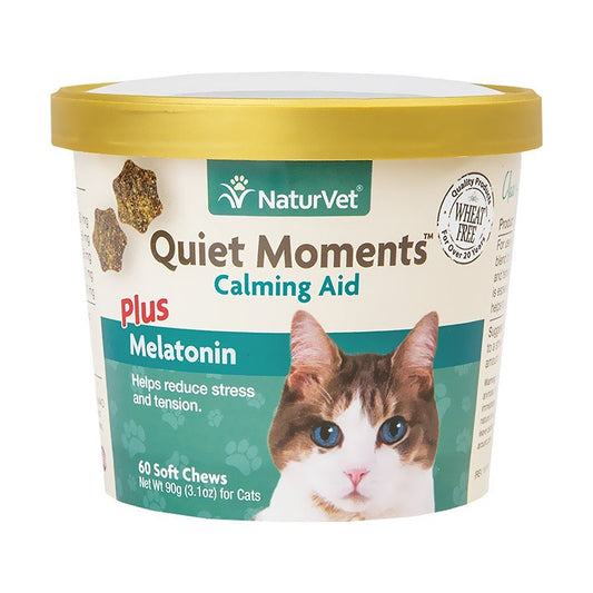 NaturVet® Quiet Moments® Wheat Free Calming Aid Plus Melatonin Cat Soft Chew 60 Count
