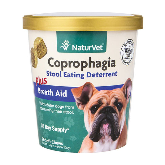 NaturVet® Coprophagia Wheat Free Coprophagia Stool Eating Deterrent Plus Breath Aid Dog Soft Chew 70 Count