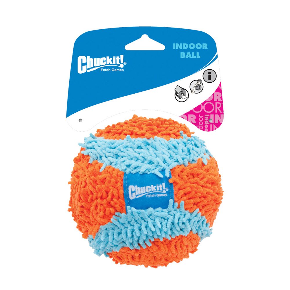 Chuckit!® Indoor Ball Dog Toy Medium 5.75 In WD x 5.75 In LG x 5.75 In HT Orange/Blue