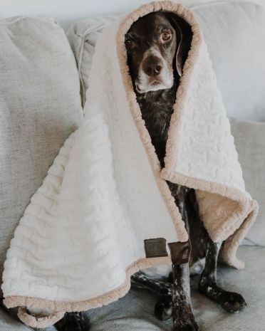 Embossed Cream Throw Blanket