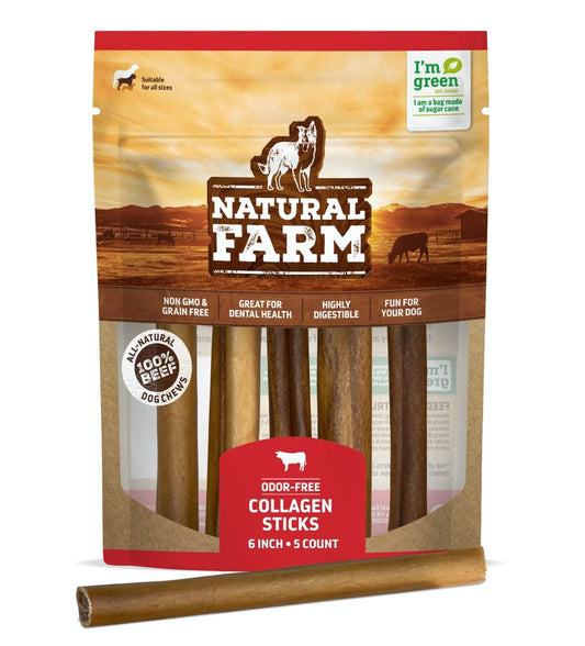 Natural Farm Collagen Sticks-6"