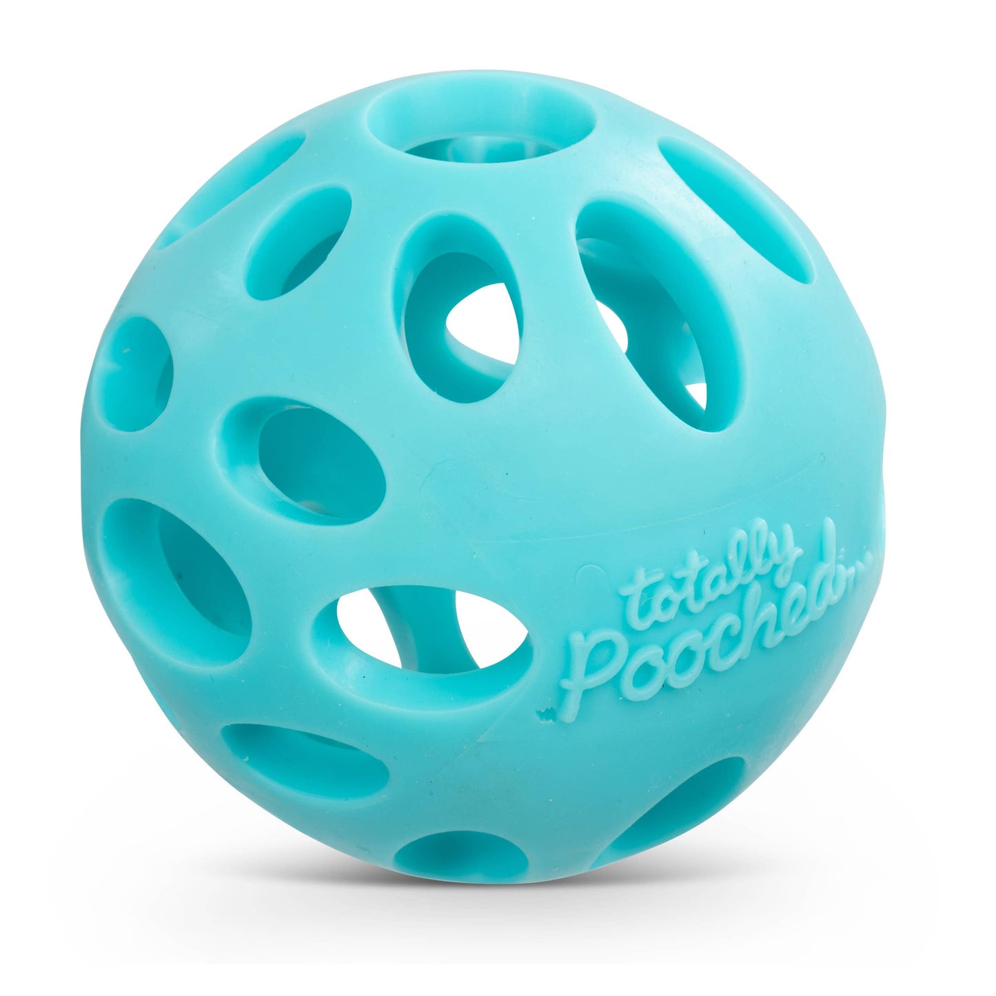 Totally Pooched Huff'n Puff Ball Rubber 2.5" Teal