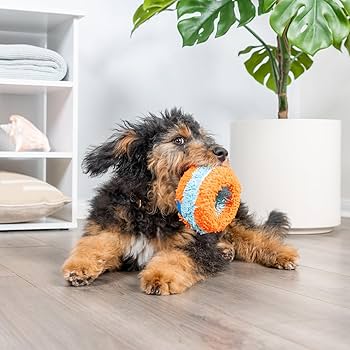 Chuckit!® Indoor Roller Dog Toy – Soft Chenille Fabric Fetch Toy for Small Dogs and Puppies, with Bounceflex Core Technology for Indoor Play