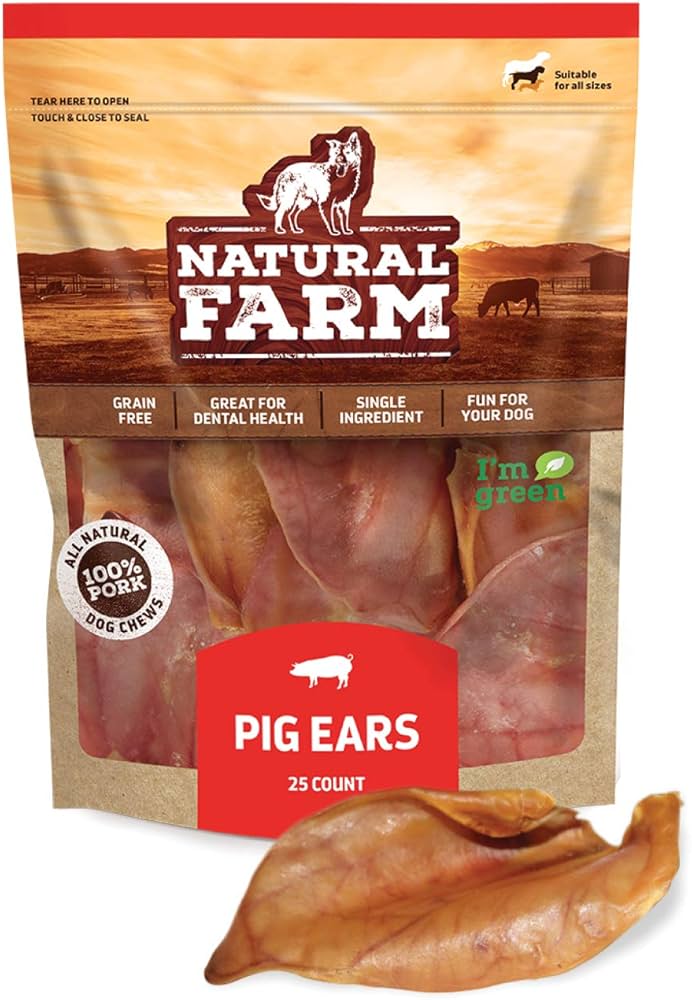 Natural Farm Pig Ears - 3 pack