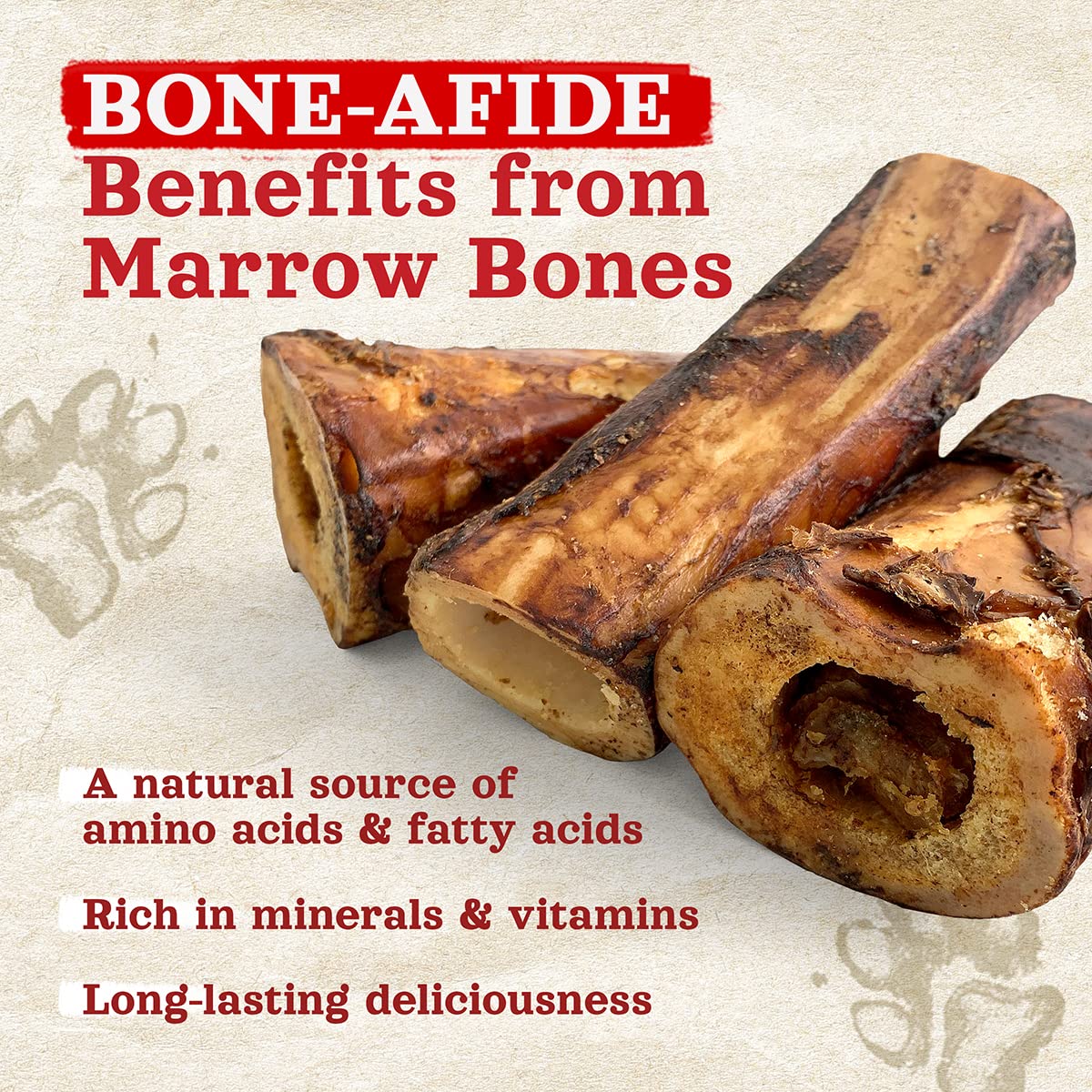 Natural Farm Smoked Beef Marrow Bone for Dogs – All-natural, high-protein beef bone smoked to perfection for a rich, savory flavor. Long-lasting chew that helps promote dental health by reducing tartar and plaque buildup. Free from artificial additives and preservatives, providing a healthy and satisfying treat for dogs of all sizes, especially tough chewers.