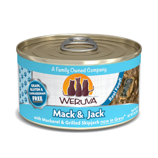 Weruva Classic Cat Mack & Jack with Mackerel & Grilled Skipjack in Gravy (3.0oz)