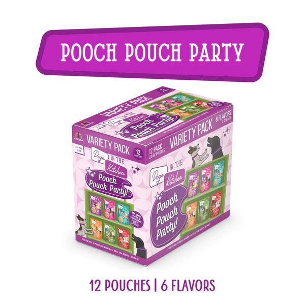 Dogs in the Kitchen - Pooch Pouch Party Variety 12 Pack (2.8oz)