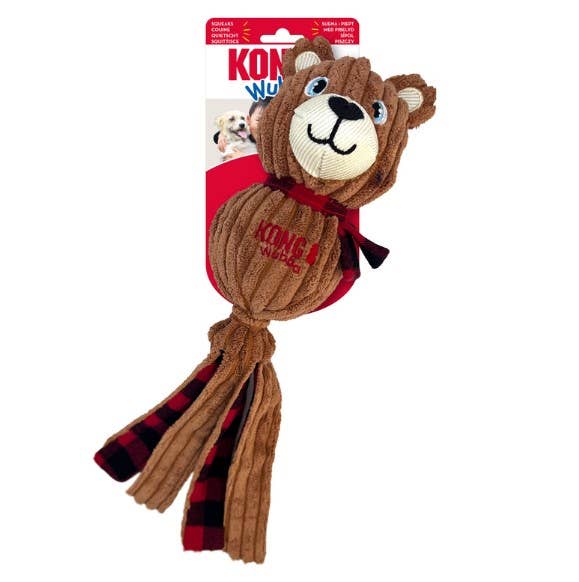 KONG Holiday Wubba™ Corduroy Bear Lg