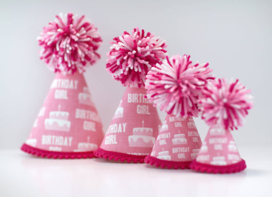 Birthday Girl Pink Ink Party Hat