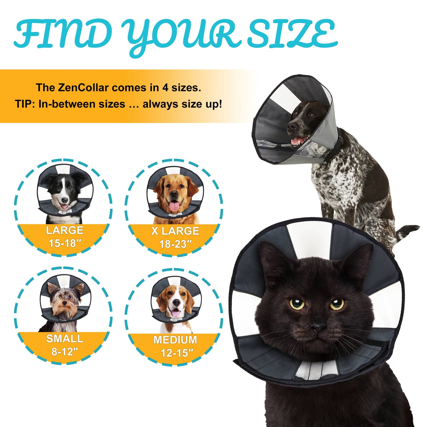 ZenCone - Soft Recovery Collar with Windows