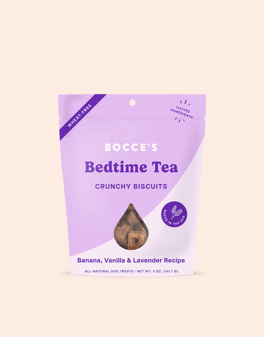 Bocce's Bakery Bed Time Dog Treats - Calming Lavender, Vanilla, and Oats Biscuits for Relaxation and Better Sleep for Dogs