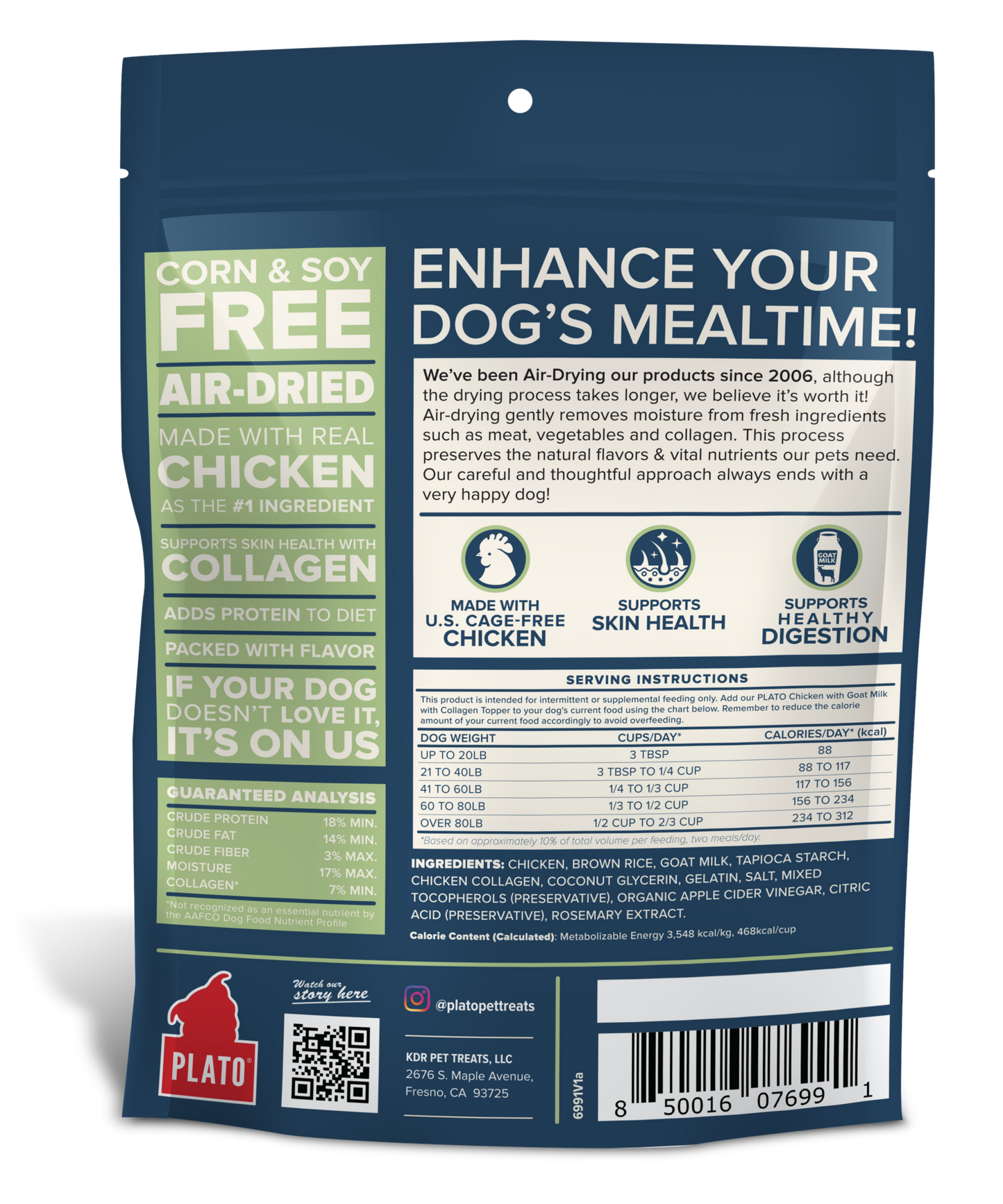 Air-Dried Chicken & Goat Milk With Collagen Topper