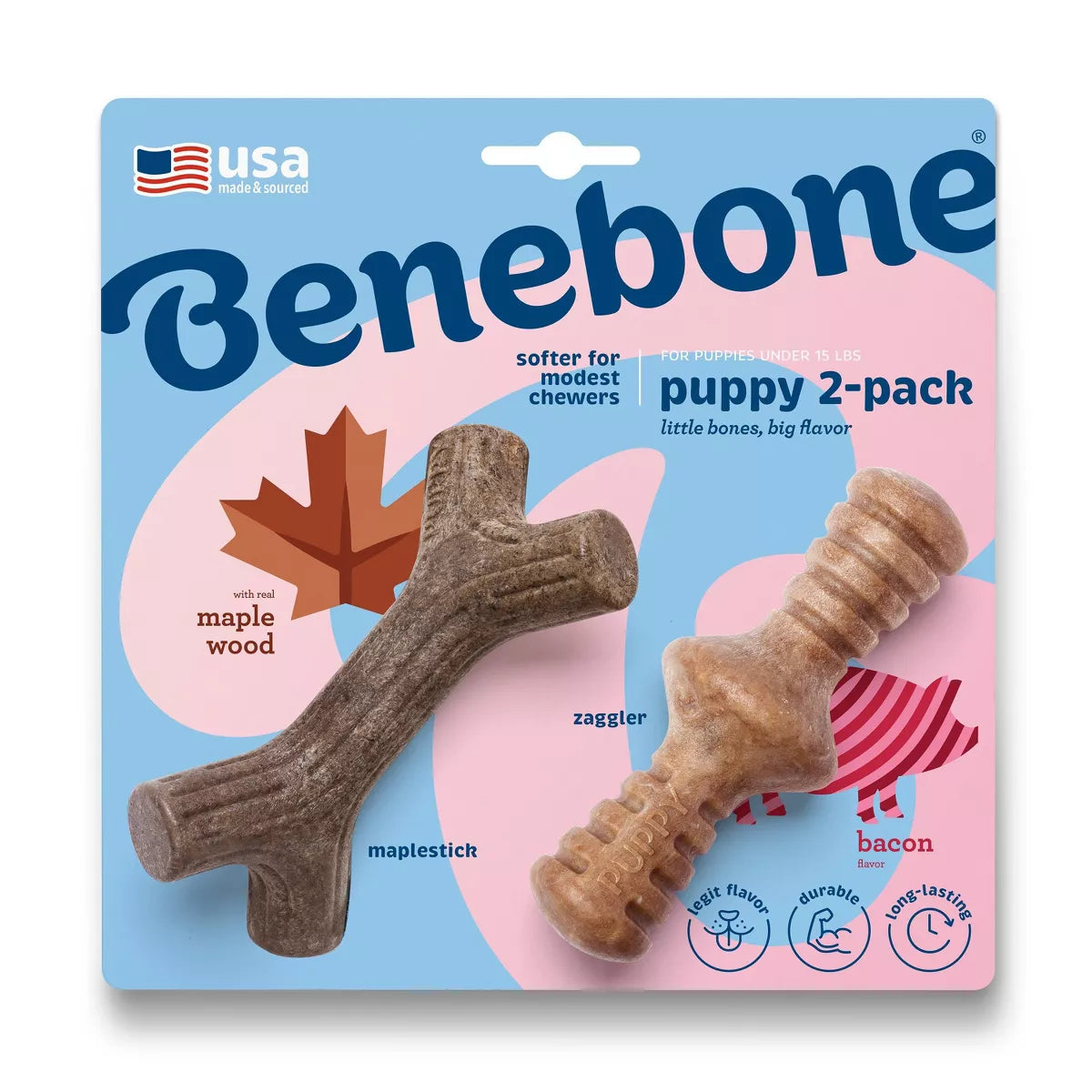 Benebone Maplewood/ Zaggler Bacon Puppy Stick