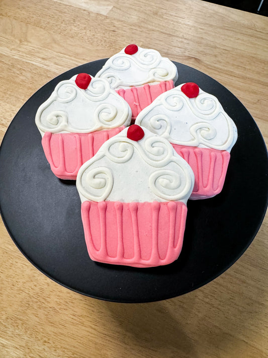 Cupcake Cookie Pink 3.5"