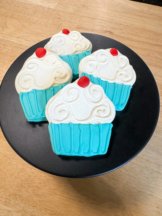 Cupcake Cookie Blue 3.5"