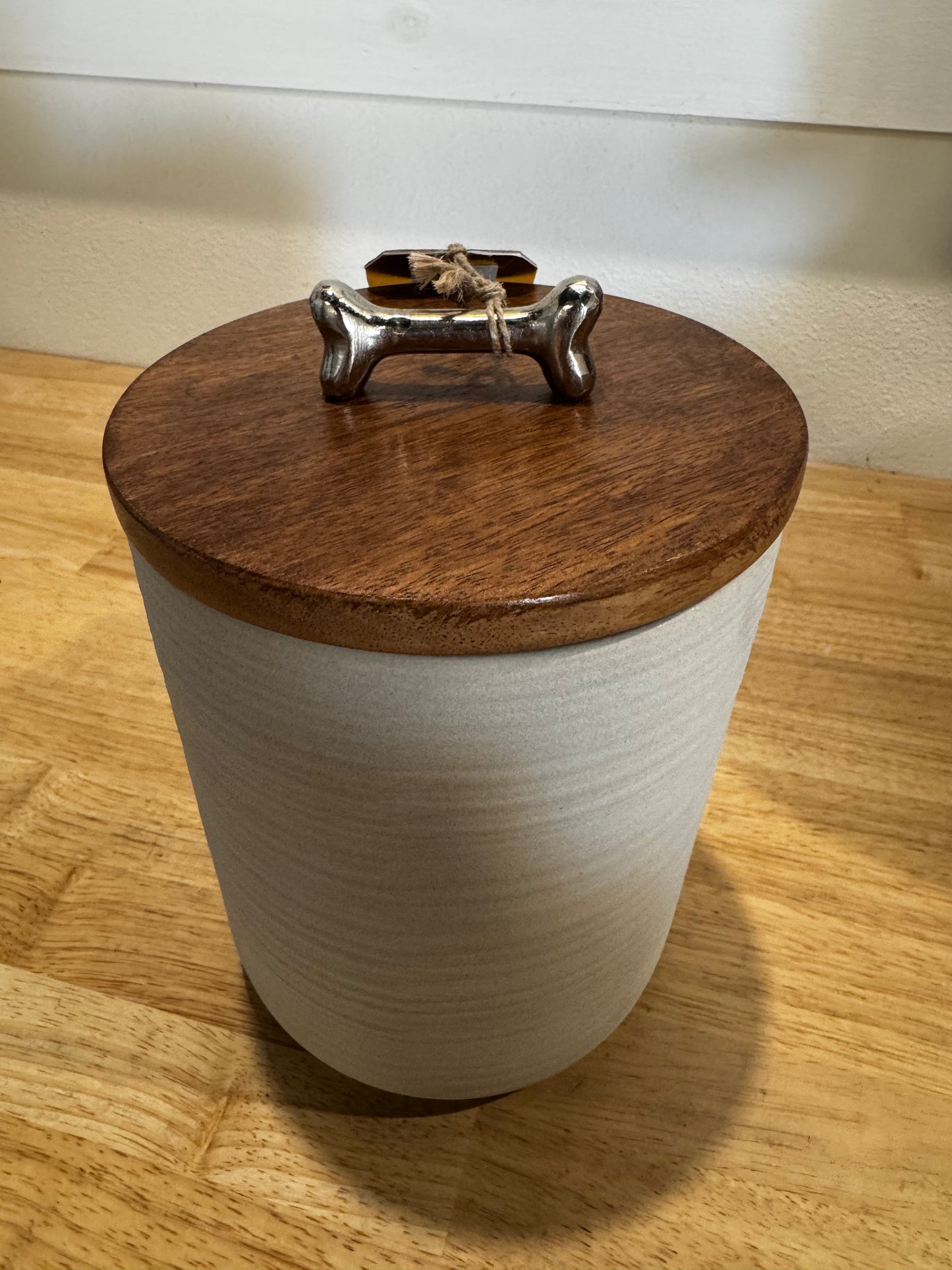 Dog Treat Canister with Bone