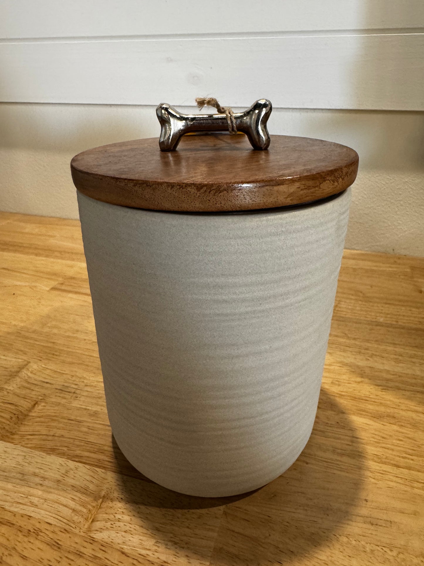 Dog Treat Canister with Bone