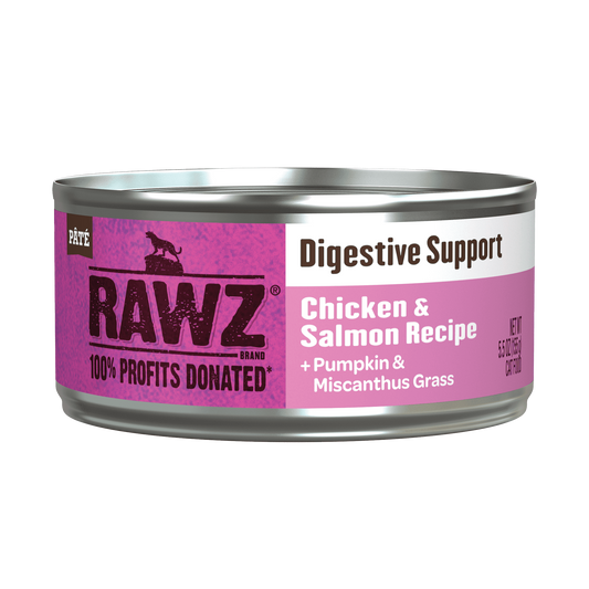 Rawz Digestive Chicken & Salmon Cat Pate-5.5oz