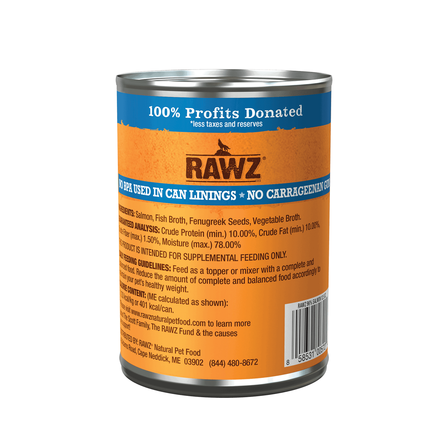 Rawz Salmon Dog Cans -12.5oz