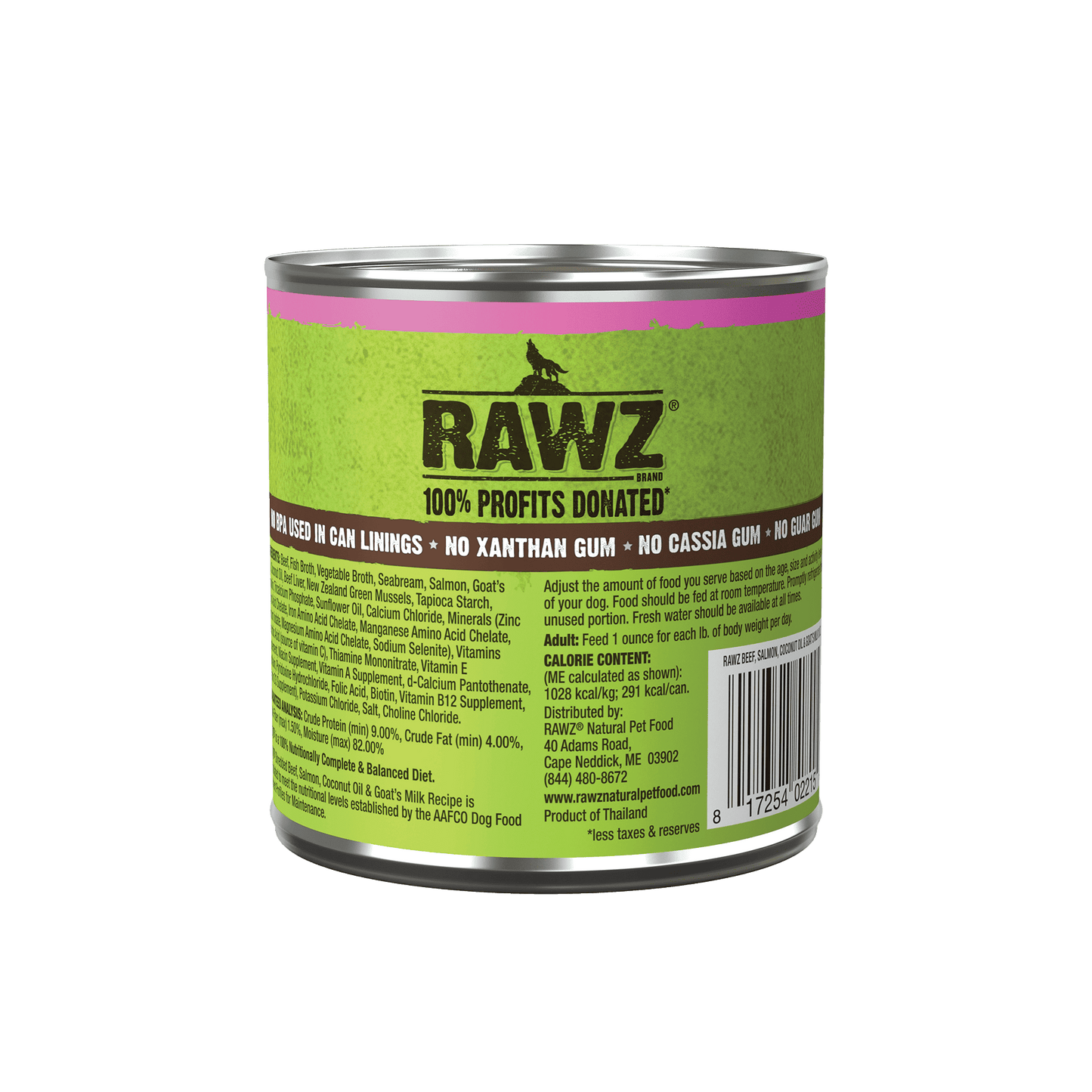 Rawz Shredded Beef, Salmon & Coconut Oil Dog Cans-10oz
