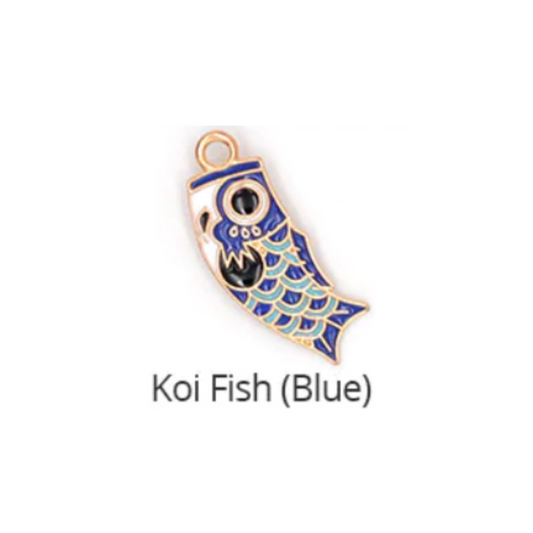Blue Koi Fish Charm