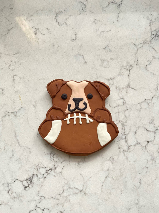 Football Dog Cookie