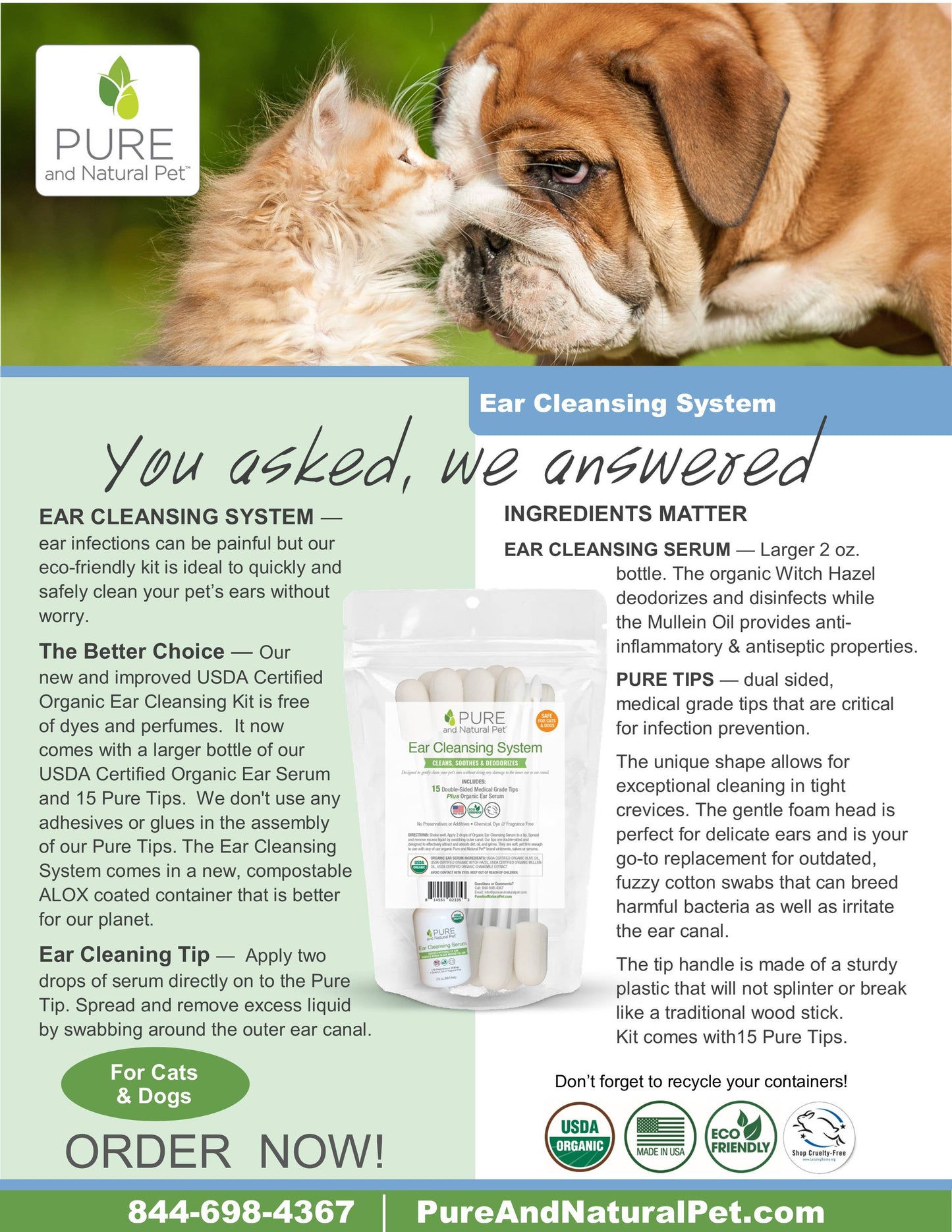 Ear Cleansing Systems (dog or cat)