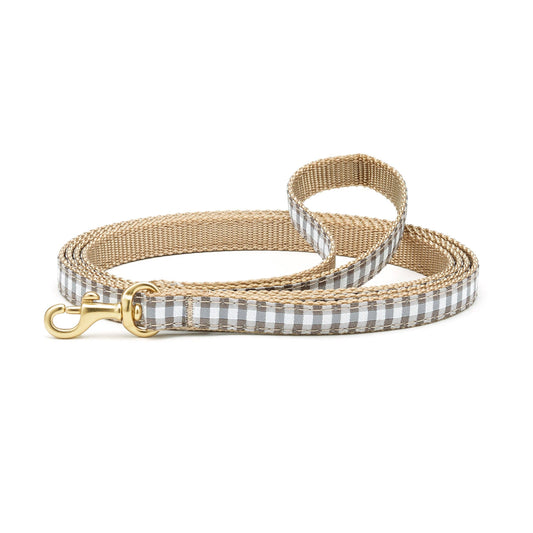 Gray Buffalo Check Fall Small Breed Dog Lead