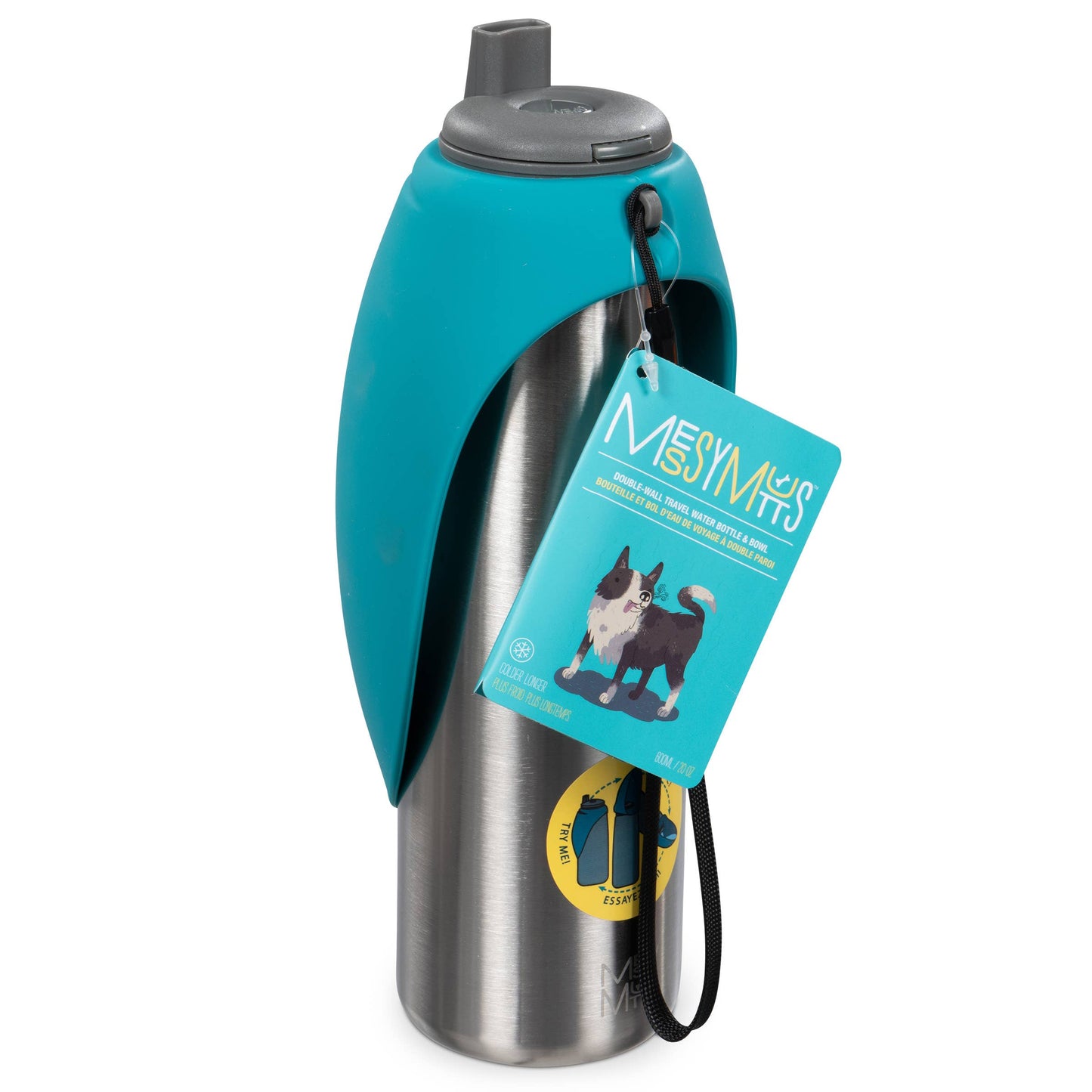 Messy Mutts Stainless Bottle Blue