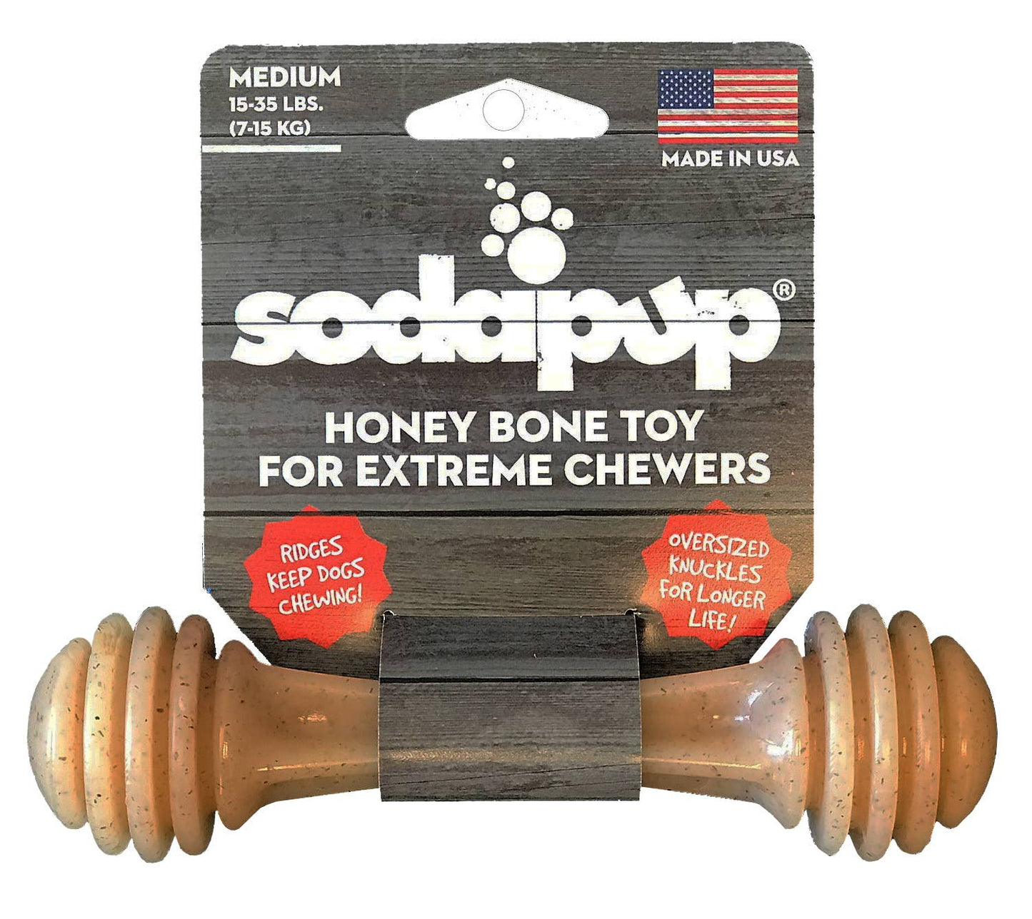 Honey Bone Nylon Chew Bone for Dogs: Small